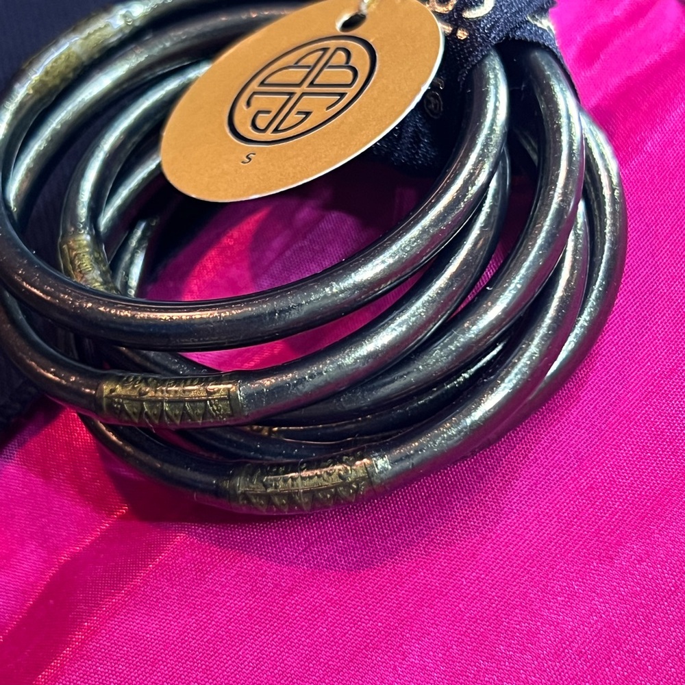 BuDhaGirl FLINT ALL WEATHER BANGLES® (SET OF 6) - SERENITY PRAYER